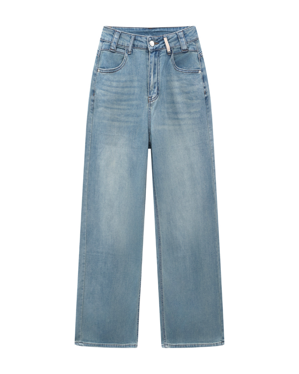 アニュアンス Wide leg denim light blue サイズ1 アニュアンス anuans Wide leg denim （LIGHT BLUE） - ファッション