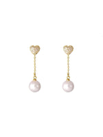 Load image into Gallery viewer, Heart Tassel Earrings
