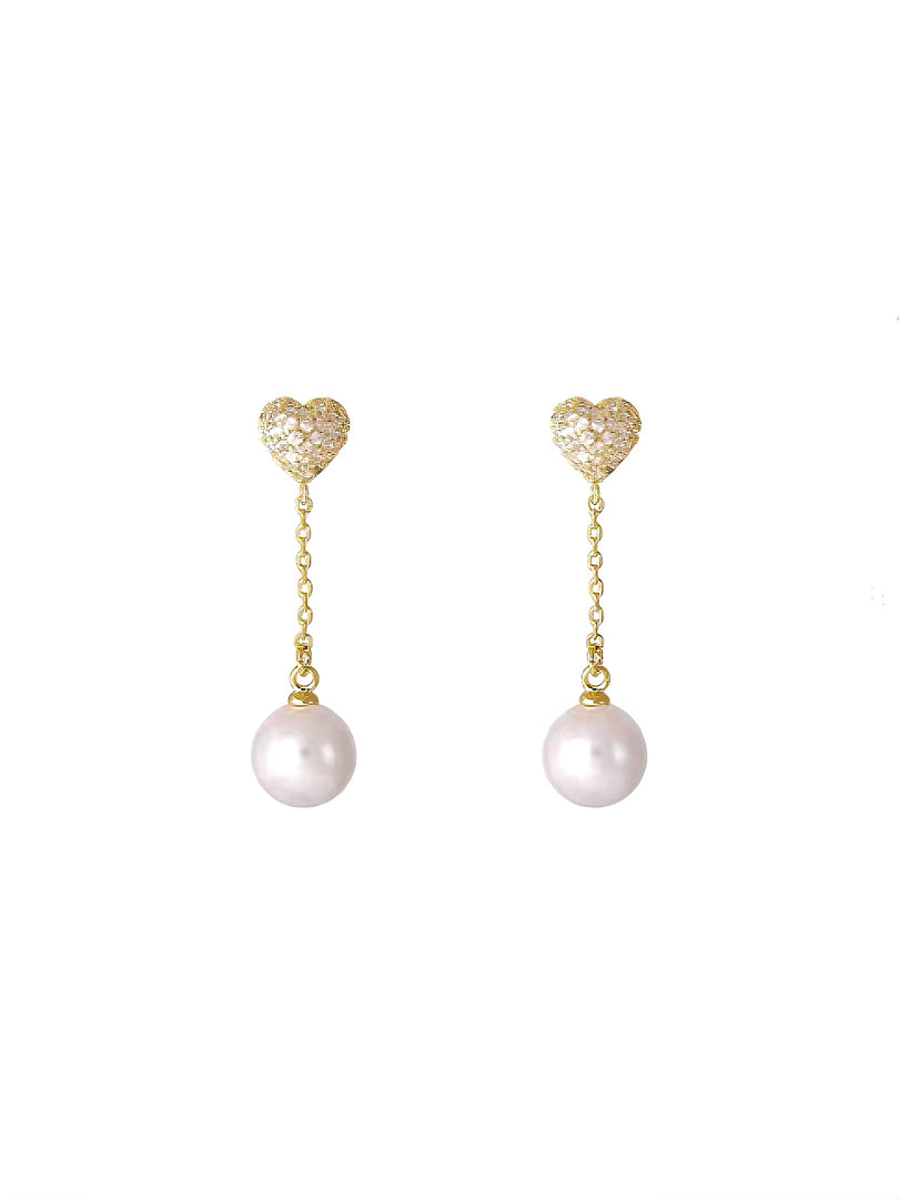 Heart Tassel Earrings