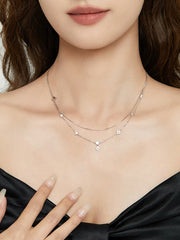 Layered Floral Chain Necklace