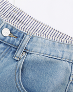 Load image into Gallery viewer, Willow Stripe Panel Wide-Leg Jeans
