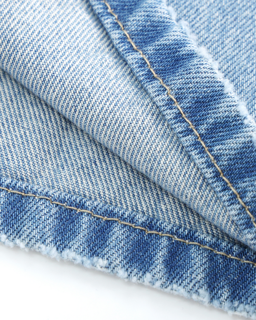 Willow Stripe Panel Wide-Leg Jeans