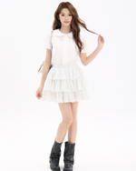 Load image into Gallery viewer, Liora Layered Polka Dot Skirt
