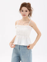 Load image into Gallery viewer, Mirella Pleated Ruffle Knit Tank
