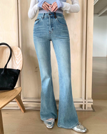 Load image into Gallery viewer, Hazel-Belt Flare Denim
