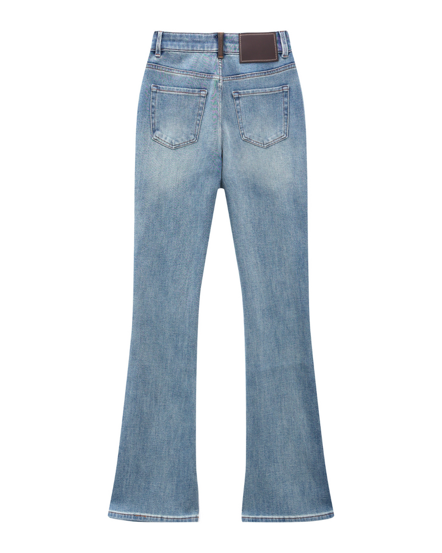 Hazel-Belt Flare Denim