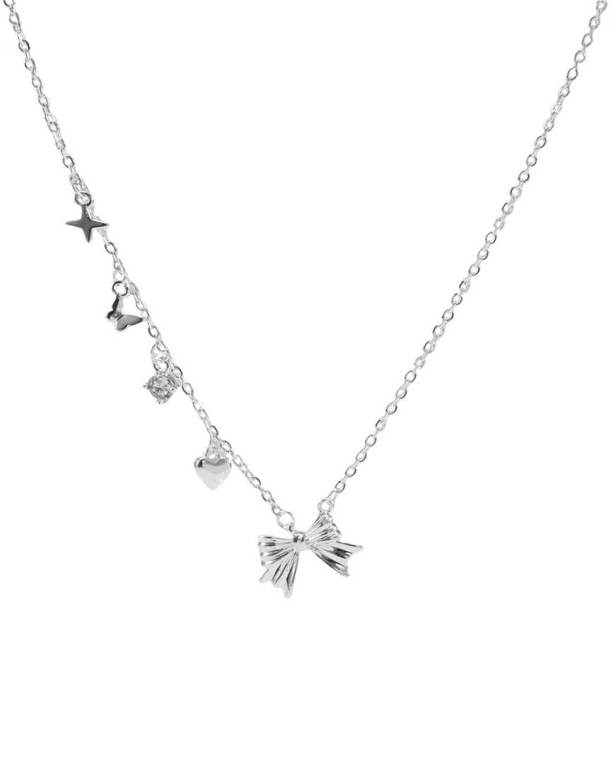 Starlit Ribbon Bow Necklace