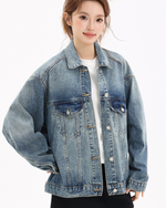 Load image into Gallery viewer, Driftwood Vintage Denim Jacket
