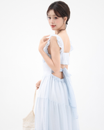 Load image into Gallery viewer, Elowen Backless Ruffle Maxi Dress
