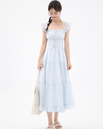 Load image into Gallery viewer, Elowen Backless Ruffle Maxi Dress
