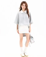 Load image into Gallery viewer, Lace Trim Polo Dress
