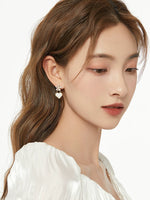 Load image into Gallery viewer, Floral Heart Lock Earrings
