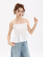 Load image into Gallery viewer, Mirella Pleated Ruffle Knit Tank
