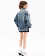Load image into Gallery viewer, Driftwood Vintage Denim Jacket
