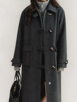 Load image into Gallery viewer, Heather Horn Toggle Coat

