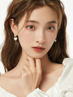 Load image into Gallery viewer, Floral Heart Lock Earrings
