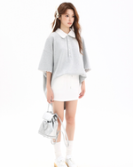 Load image into Gallery viewer, Lace Trim Polo Dress

