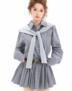 Load image into Gallery viewer, Claremont Plaid Shirt Dress Set
