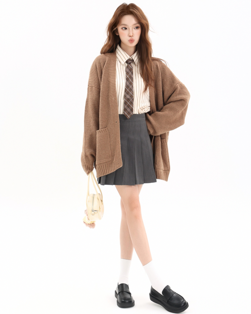Maple Drift Pleated Skirt