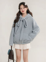 Load image into Gallery viewer, Drawstring Hooded Plush Wool Coat

