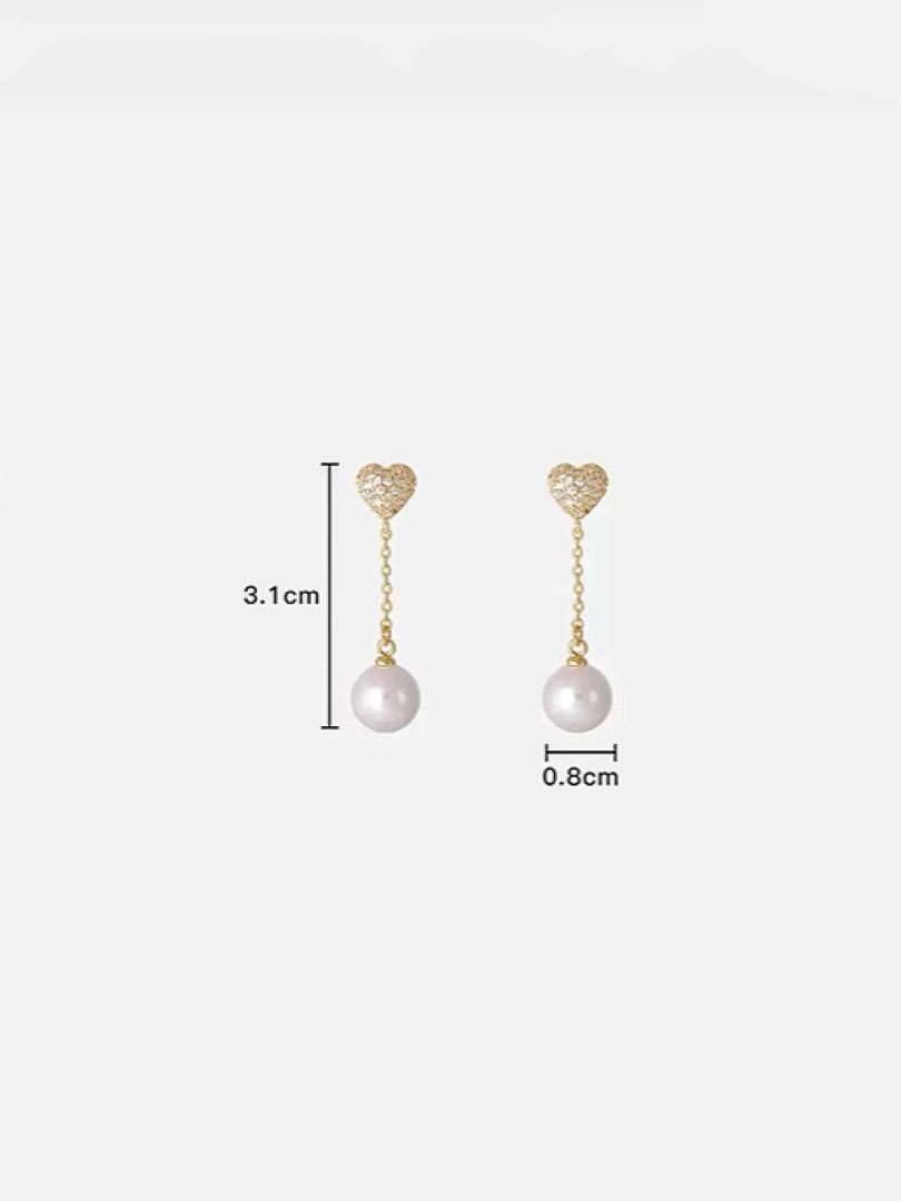 Heart Tassel Earrings