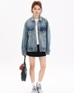 Load image into Gallery viewer, Driftwood Vintage Denim Jacket
