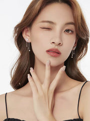 Silver Dreamscape Tassel Earrings