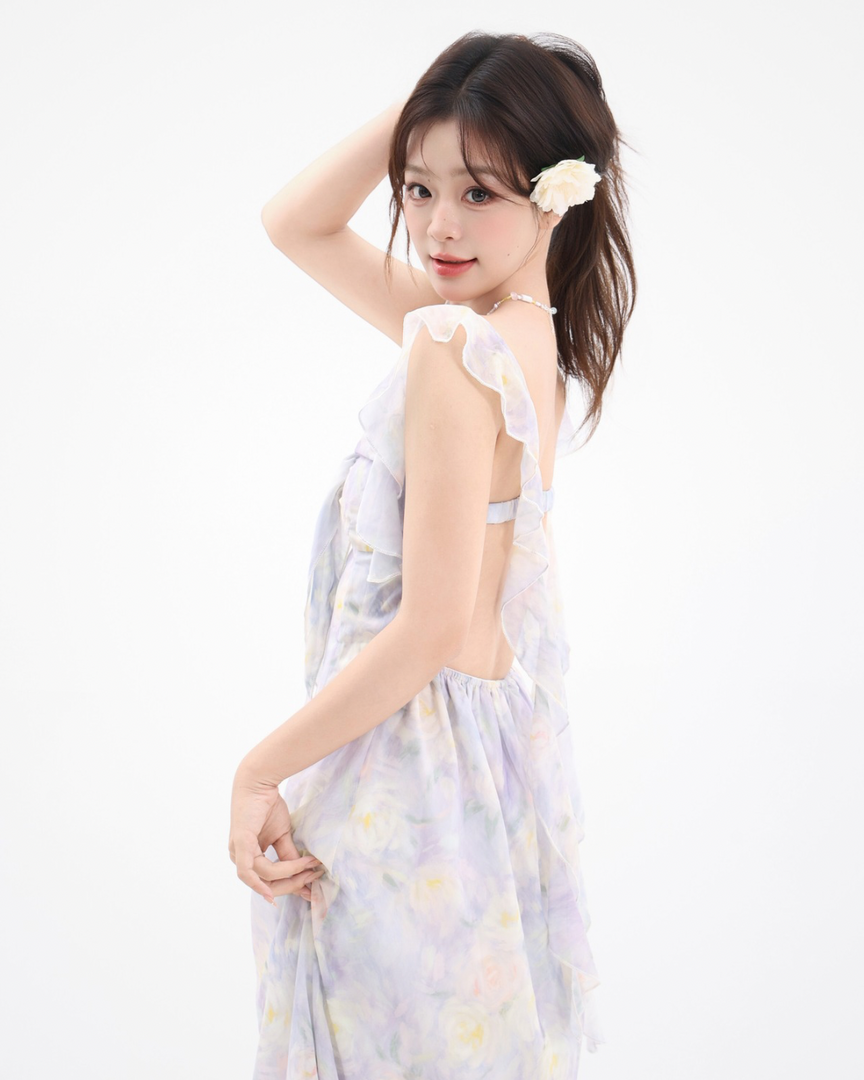 Roselure Backless Maxi Dress