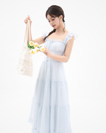 Load image into Gallery viewer, Elowen Backless Ruffle Maxi Dress
