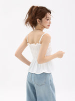 Load image into Gallery viewer, Mirella Pleated Ruffle Knit Tank
