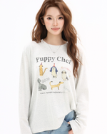 Load image into Gallery viewer, Puppy Playground Graphic Long Sleeve Tee
