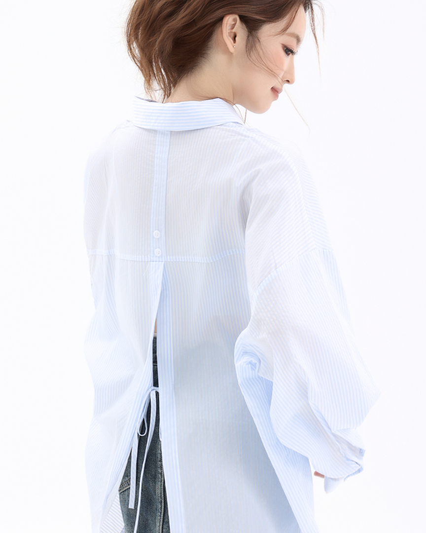 Harper Tie-Back Stripe Shirt