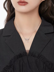 Butterfly Knot Short Pendant Necklace