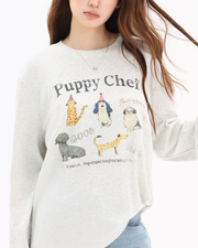 Puppy Playground Graphic Long Sleeve Tee