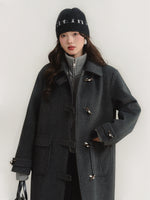 Load image into Gallery viewer, Heather Horn Toggle Coat
