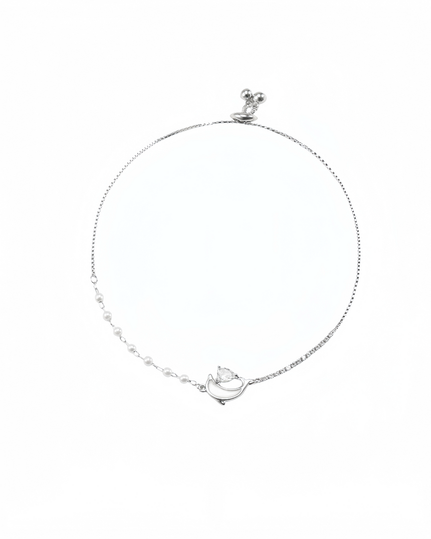 Ocean Heart Pearl Dolphin Bracelet