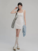 Load image into Gallery viewer, Tie-Shoulder Mini Dress
