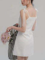 Load image into Gallery viewer, Tie-Shoulder Mini Dress
