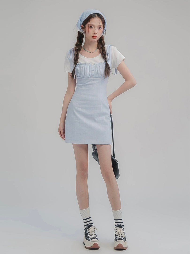 Tie-Shoulder Mini Dress